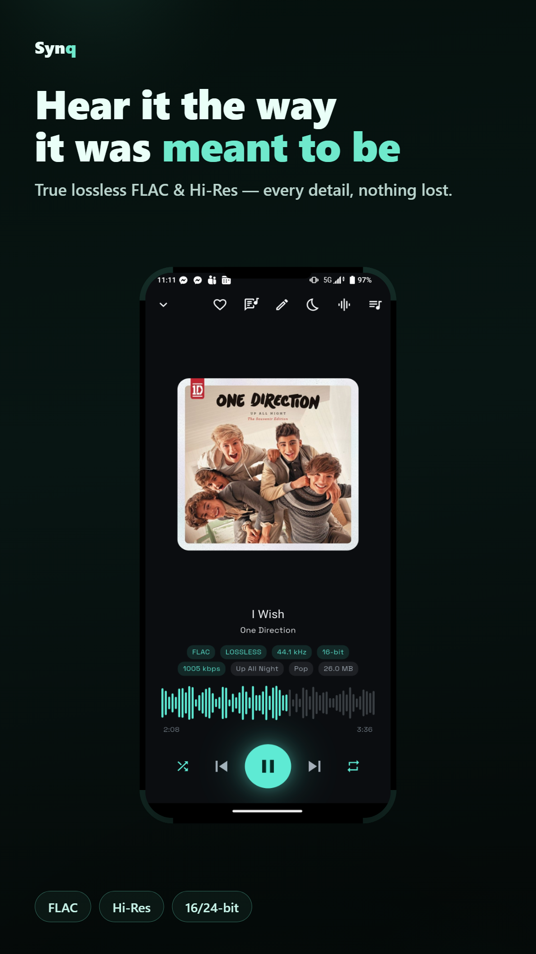 Synq - Hires Offline Music App - App Store - Screenshot 1