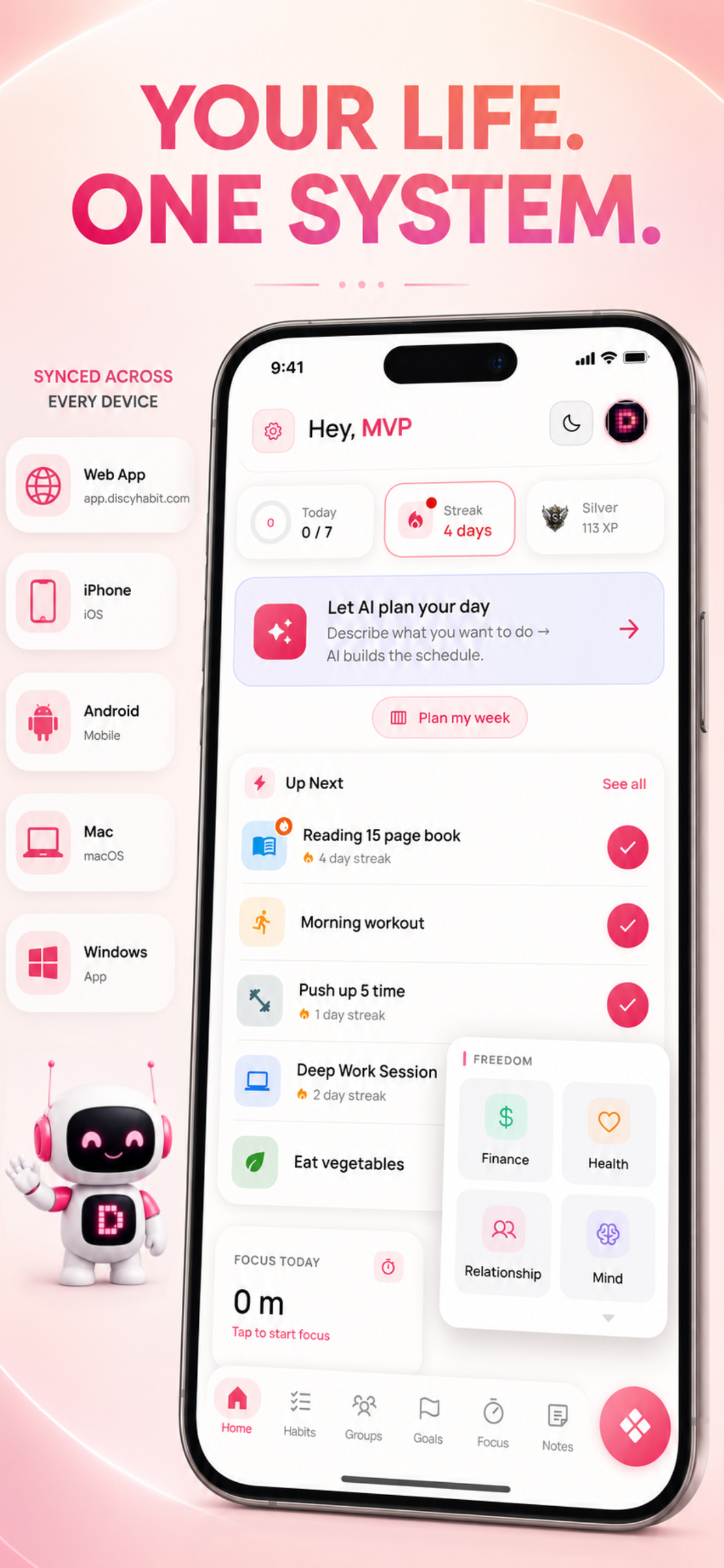Discy - Habit & Life Tracker - Screenshot 1