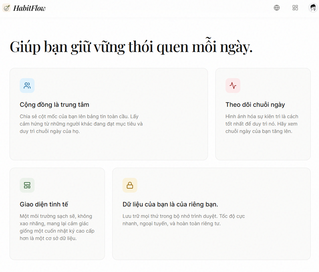 HabitFlow - Ứng dụng theo dõi thói quen - Screenshot 2